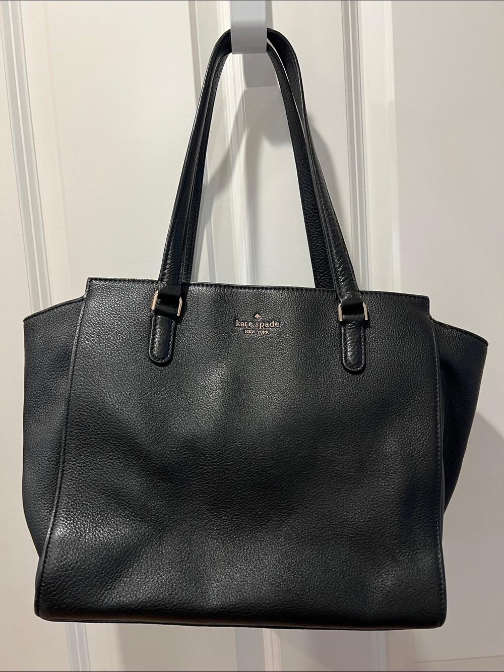 kate spade Black Pebbled Leather Tote